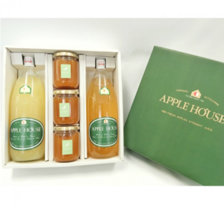 りんごジュース、りんごジャムのギフトセット