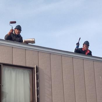 屋根の上の・・・！