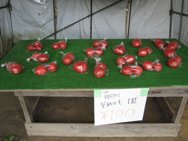 トマトの無人販売