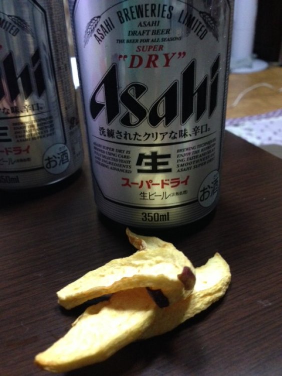 干しりんごとビール
