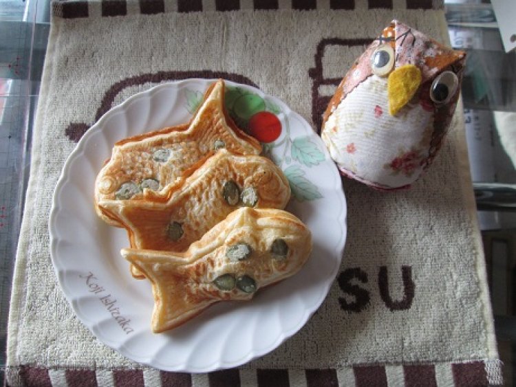 かぼちゃの種をまぶしたΦたい焼きΦ