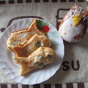 かぼちゃの種をまぶしたΦたい焼きΦ